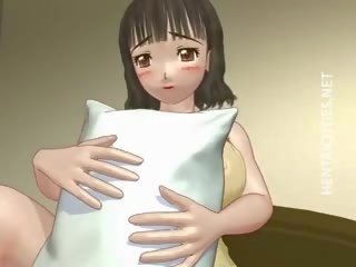 Anime anjo brincando cunny em quarto