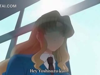 Anime school gangbang with innocent teen lady