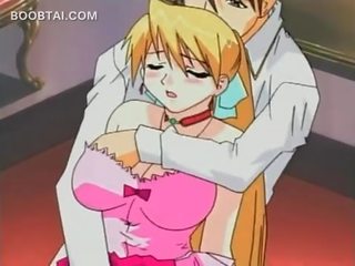 Fabulous blonde anime mademoiselle gets pussy finger teased