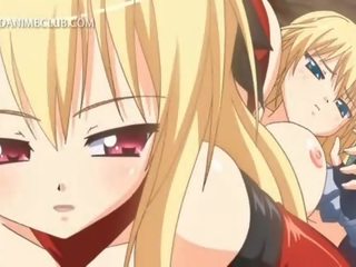 3d animen sextionio med blondin vacker lesbisk tonåren