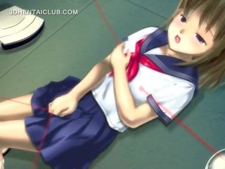 Anime seductress në shkollë uniformë masturbim pidh