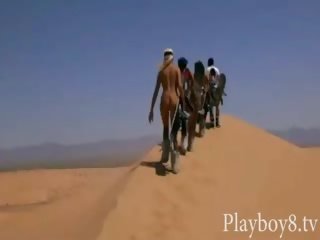 Grupo de first-rate playmates sandboarding y tryout fishing