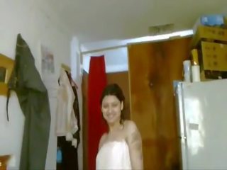 Indian sexy young female Dancing To vid Song In Towel