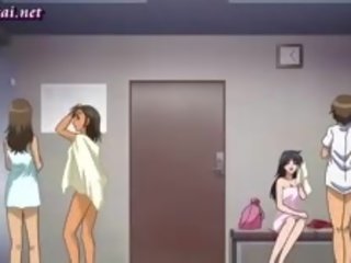 E egër anime mësues gëzon një pecker