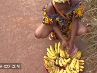 Black banana seller darling seduced for a elite adult film