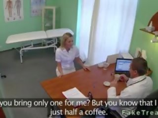 Inviting Blonde Nurse Fucked By specialist In His Office