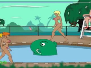 Tentakkel monster molests kvinner ved basseng - ikke commentary 2