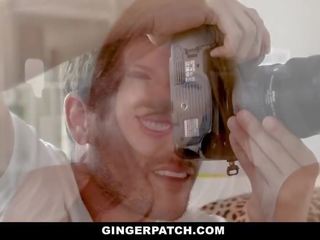 Gingerpatch - soberbo gengibre modelo permite photographer caralho