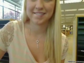 Nice tits lady masturbating and squirts in public movie