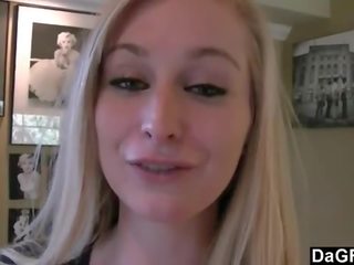 Blonde teen hardcore fucked and a nice facial at hotel mov